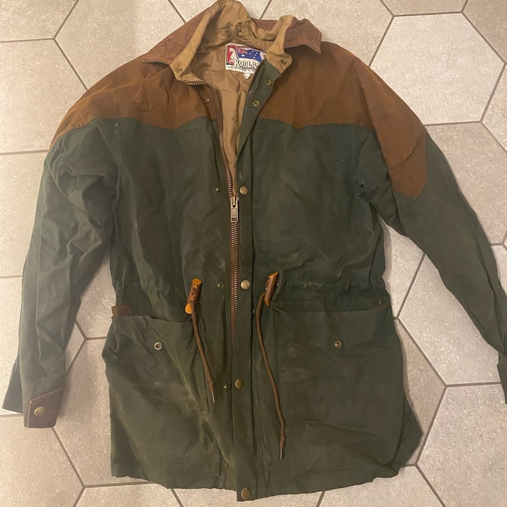 Oil skin jacket